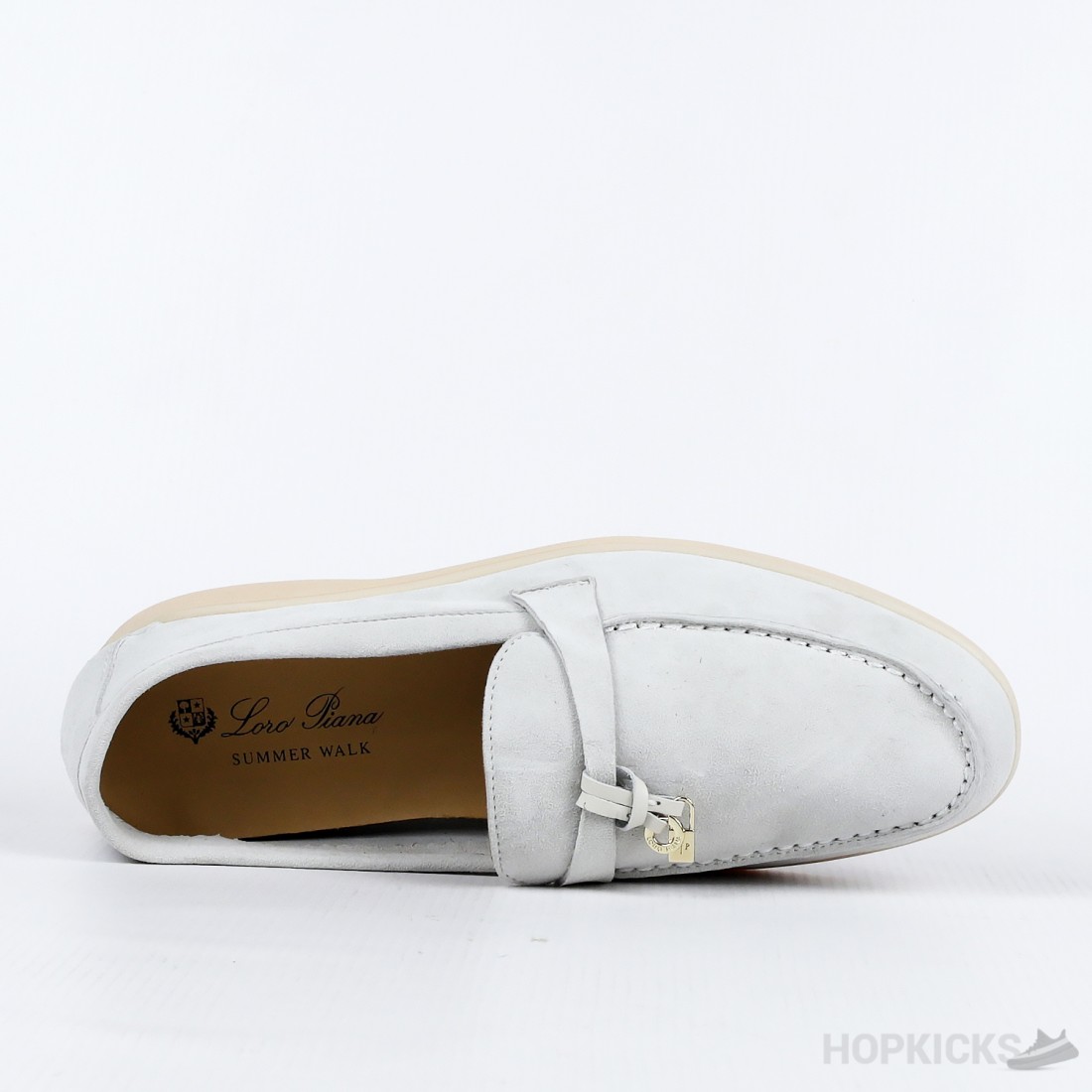 LP CLASSIC SUMMER CHARMS WALK LOAFERS LIGHT GRAY CALFSKIN